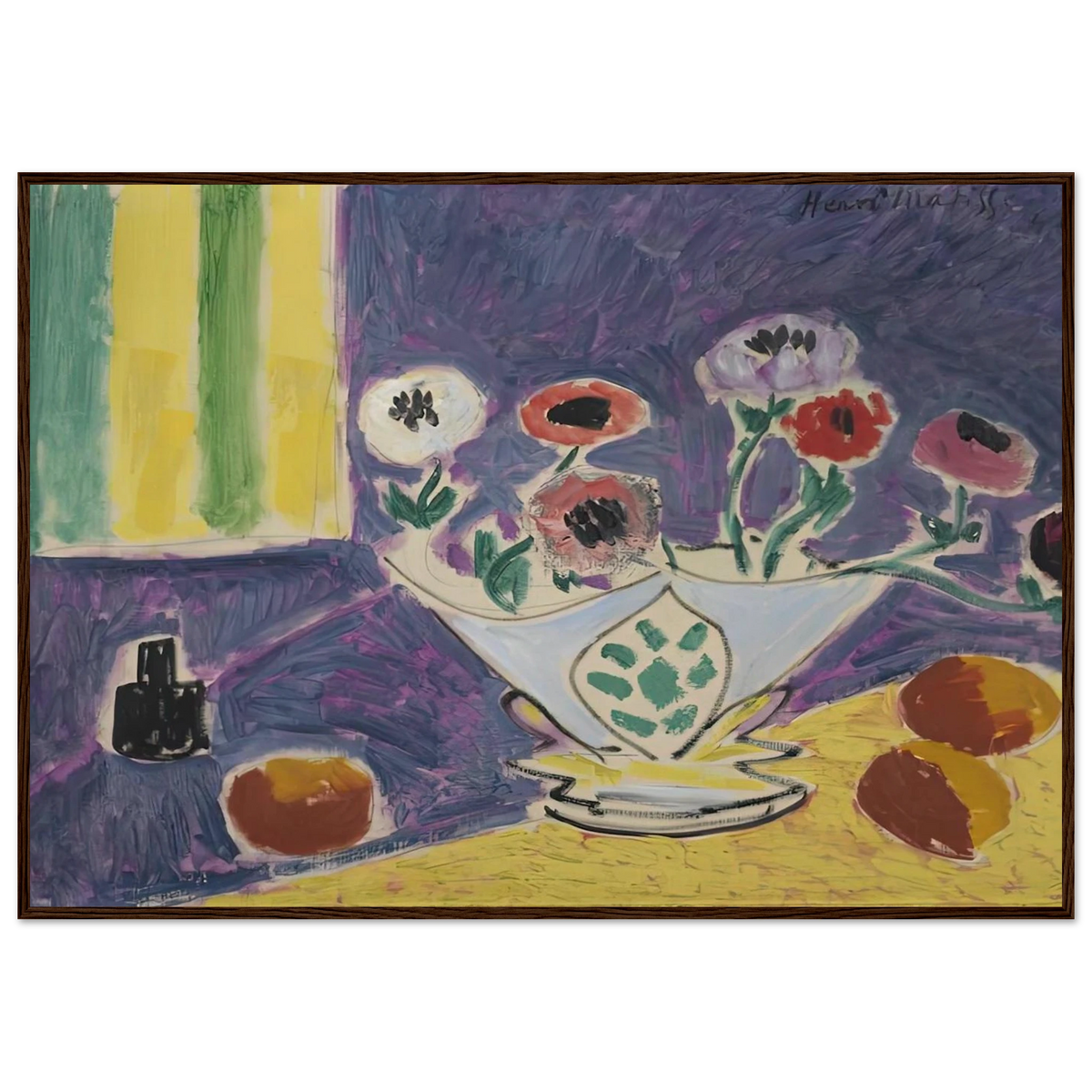 VASE D ANEMONES 1946 Framed Poster | Henri Matisse Framed Prints Wall Art | Henri Matisse Print