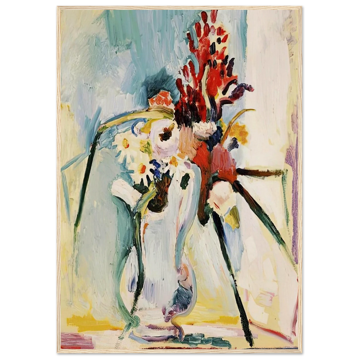 FLOWERS IN A PITCHER 1908 Framed Poster | Henri Matisse Framed Prints Wall Art | Henri Matisse Print