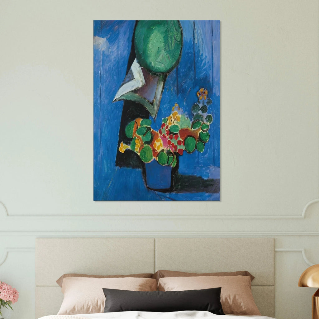 FLOWERS AND CERAMIC PLATE 1913 Canvas | Henri Matisse Canvas | Henri Matisse Print
