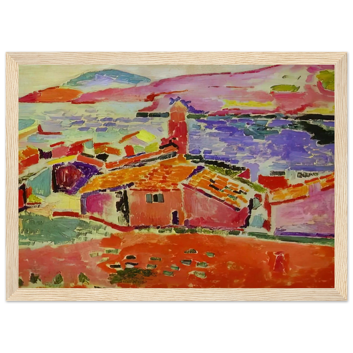 VIEW OF COLLIOURE 1 Framed Poster | Henri Matisse Framed Prints Wall Art | Henri Matisse Print