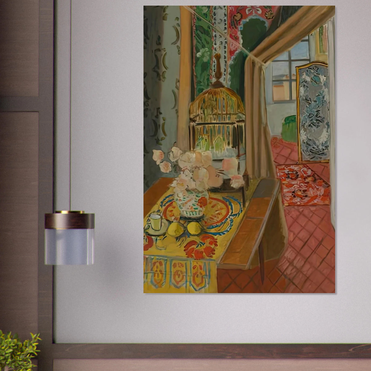 INTERIOR FLOWERS AND PARAKEETS 1924 Poster | Henri Matisse Poster | Henri Matisse Print