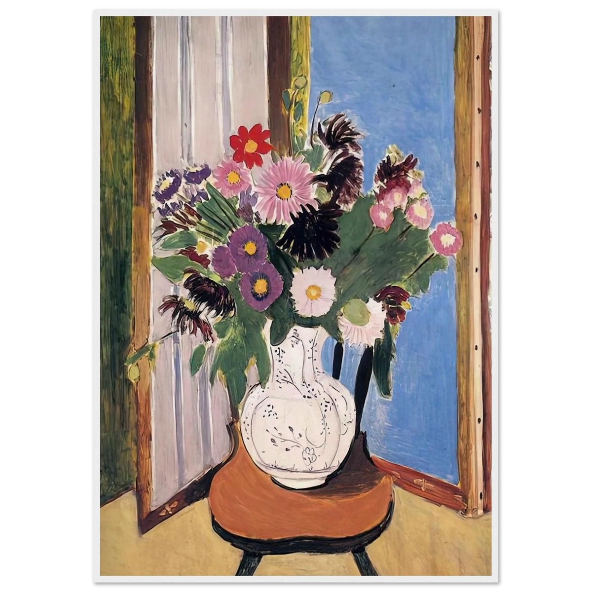DAISIES 1919 Framed Poster | Henri Matisse Framed Prints Wall Art | Henri Matisse Print