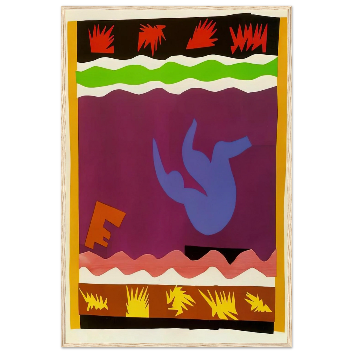 THE TOBOGGAN 1943 Framed Poster | Henri Matisse Framed Prints Wall Art | Henri Matisse Print