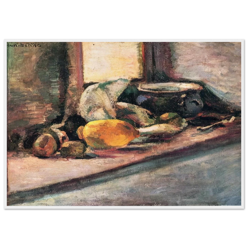BLUE POT AND LEMON 1897 Framed Poster | Henri Matisse Framed Prints Wall Art | Henri Matisse Print