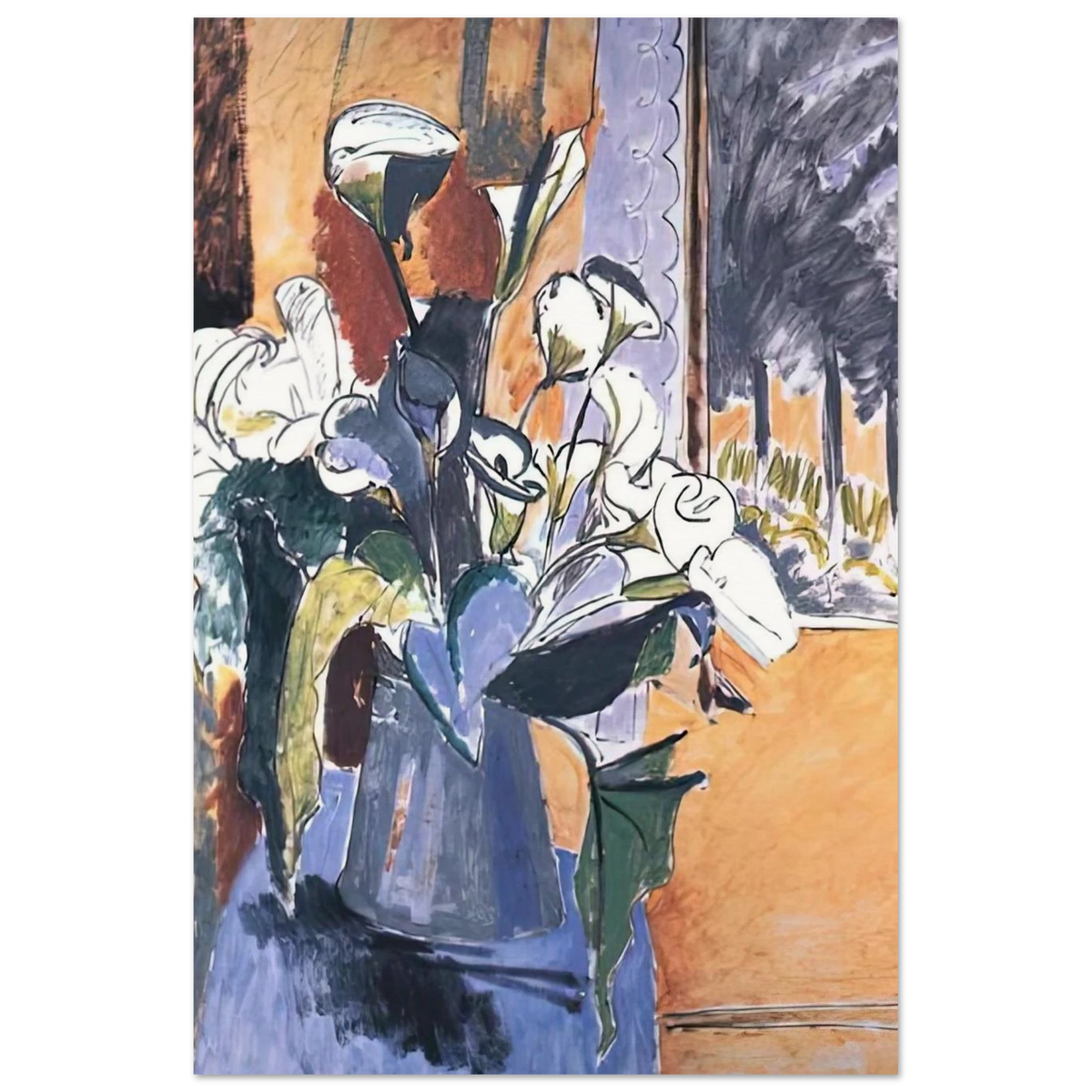 FLOWERS ON THE WINDOWSILL 1913 Poster | Henri Matisse Poster | Henri Matisse Print