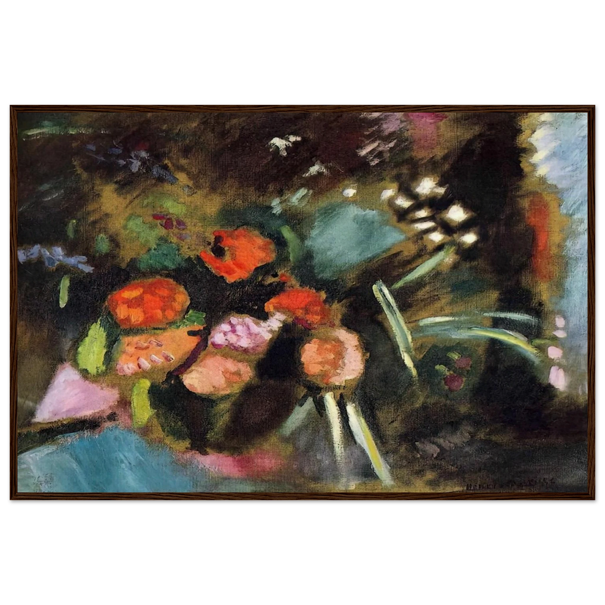FLOWERS 1906 Framed Poster | Henri Matisse Framed Prints Wall Art | Henri Matisse Print