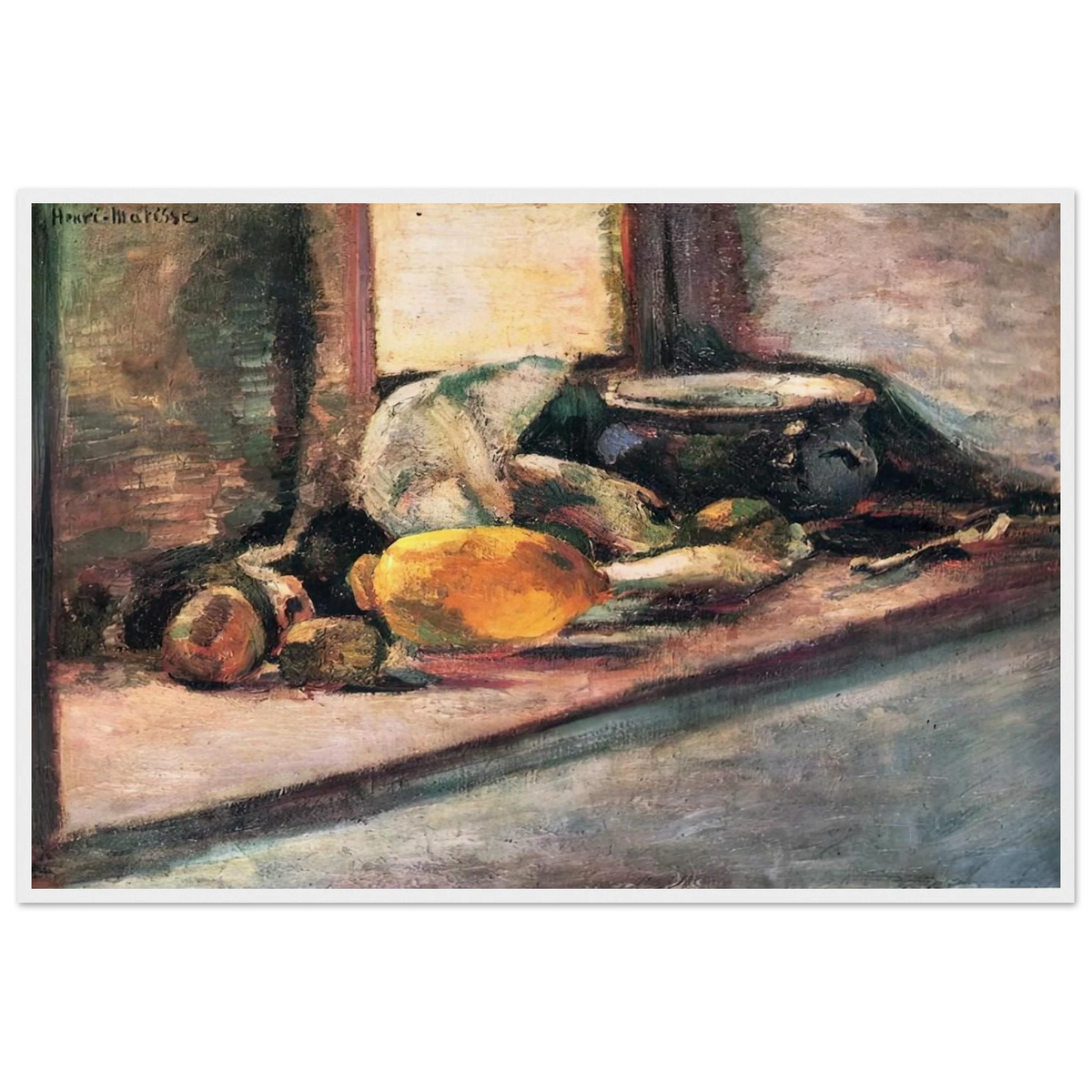 BLUE POT AND LEMON 1897 Framed Poster | Henri Matisse Framed Prints Wall Art | Henri Matisse Print