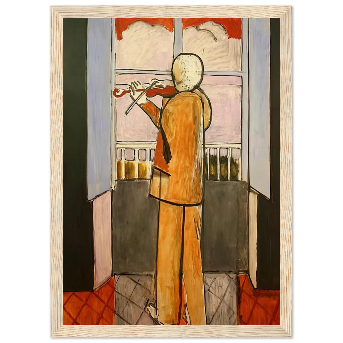 THE VIOLINIST AT THE WINDOW 1918 Framed Poster | Henri Matisse Framed Prints Wall Art | Henri Matisse Print