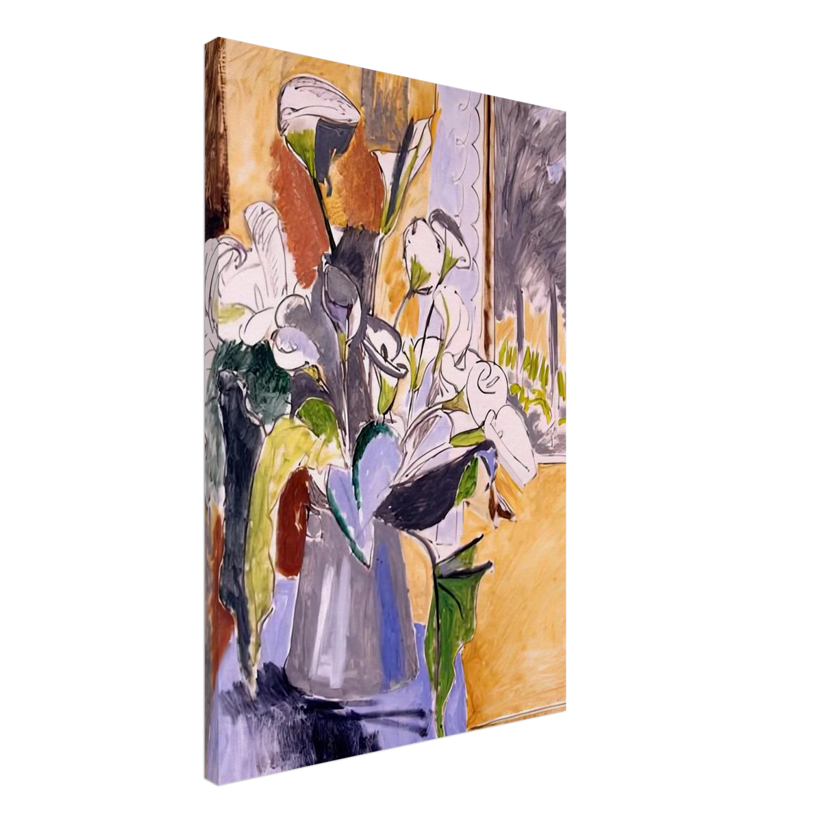 BOUQUET OF FLOWERS ON A VERANDA 1912 Canvas | Henri Matisse Canvas | Henri Matisse Print