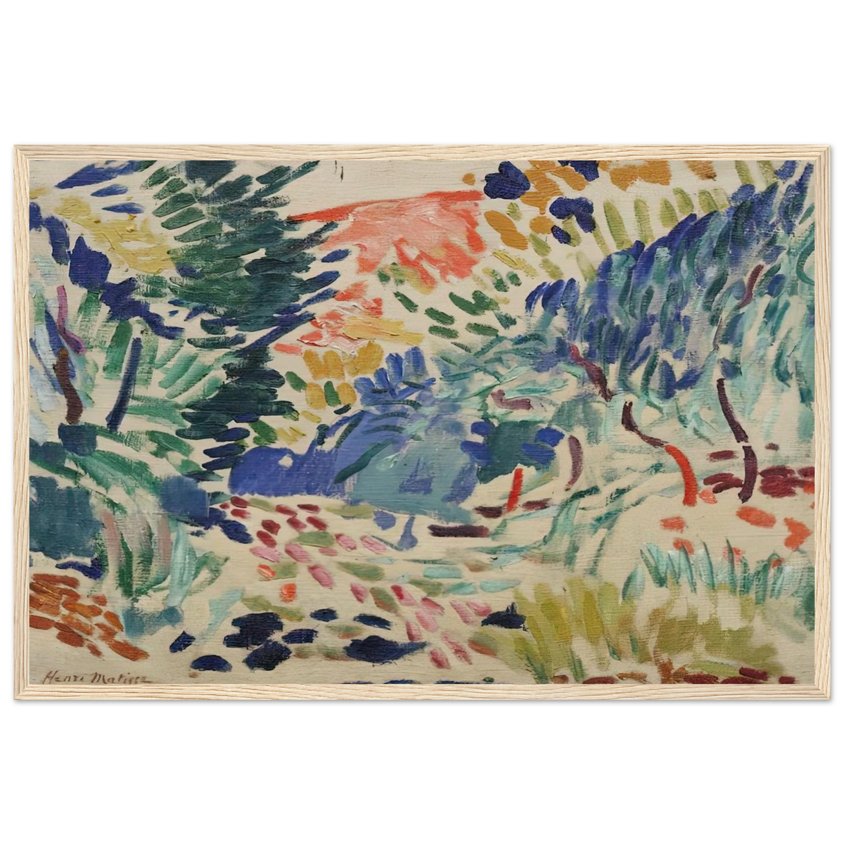 LANDSCAPE AT COLLIOURE 1905 Framed Poster | Henri Matisse Framed Prints Wall Art | Henri Matisse Print