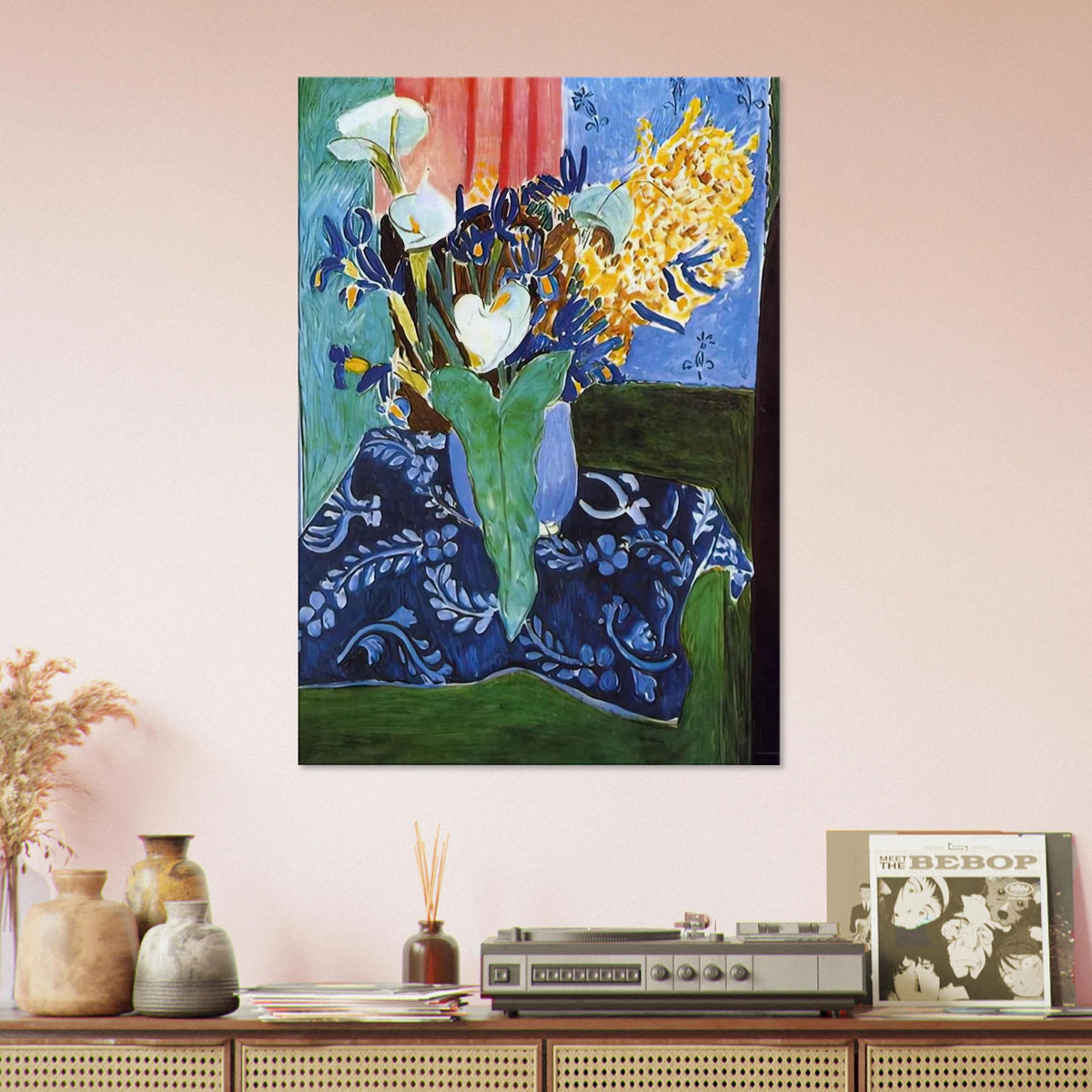 CALLA LILIES IRISES AND MIMOSAS 1913 Canvas | Henri Matisse Canvas | Henri Matisse Print