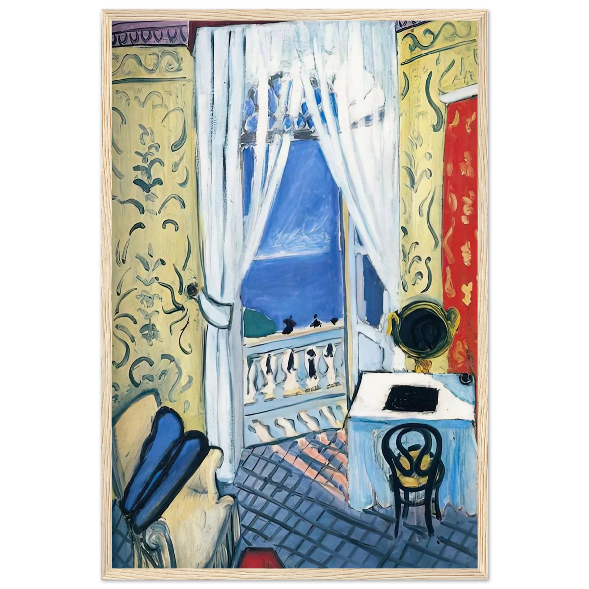 INTERIOR WITH A VIOLIN CASE 1919 Framed Poster | Henri Matisse Framed Prints Wall Art | Henri Matisse Print