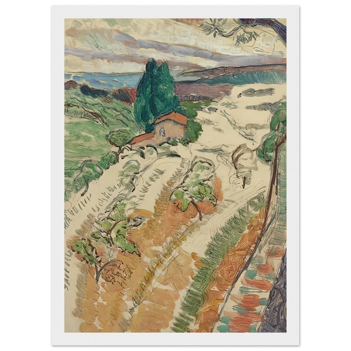 PAYSAGE ST TROPEZ 1904 Framed Poster | Henri Matisse Framed Prints Wall Art | Henri Matisse Print