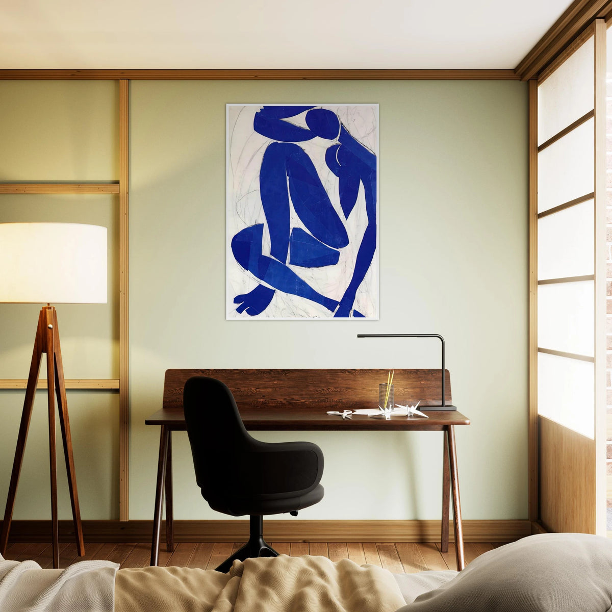 BLUE NUDE IV 1952 Framed Poster | Henri Matisse Framed Prints Wall Art | Henri Matisse Print