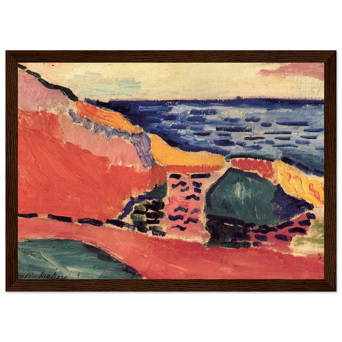 LA MOULADE COLLIOURE IN THE SUMMER 1905 Framed Poster | Henri Matisse Framed Prints Wall Art | Henri Matisse Print