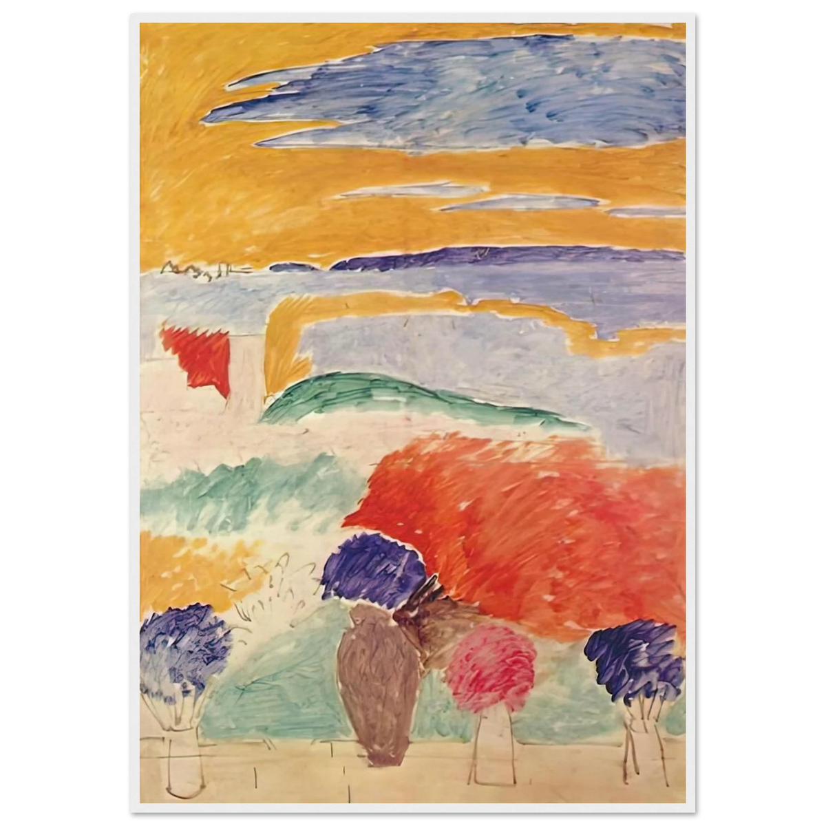 OPEN WINDOW AT TANGIER 1913 Framed Poster | Henri Matisse Framed Prints Wall Art | Henri Matisse Print