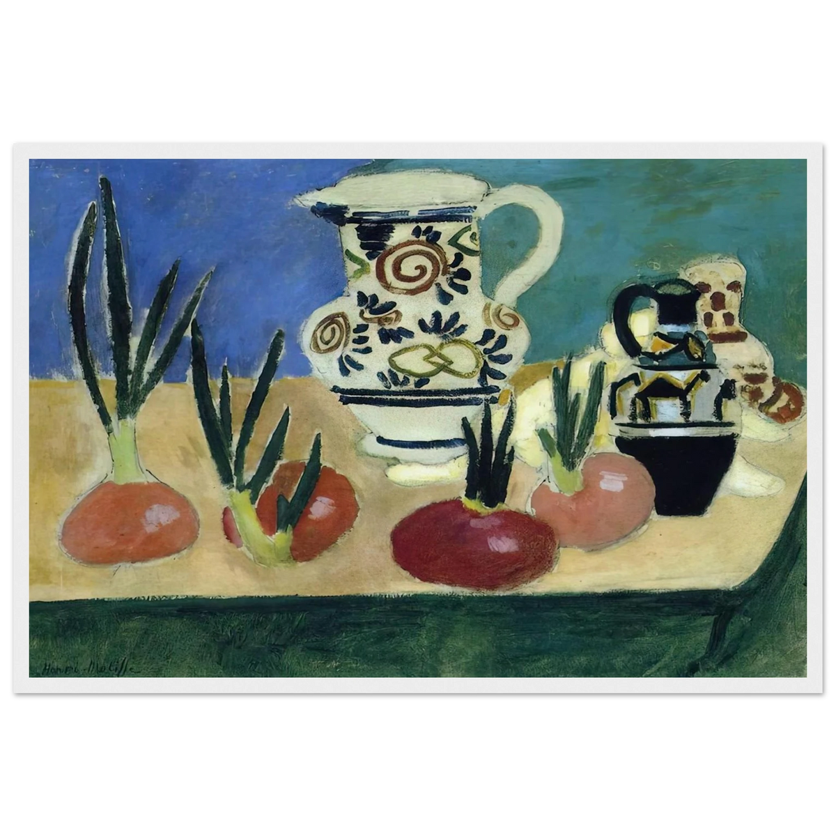 THE RED ONIONS 1906 Framed Poster | Henri Matisse Framed Prints Wall Art | Henri Matisse Print