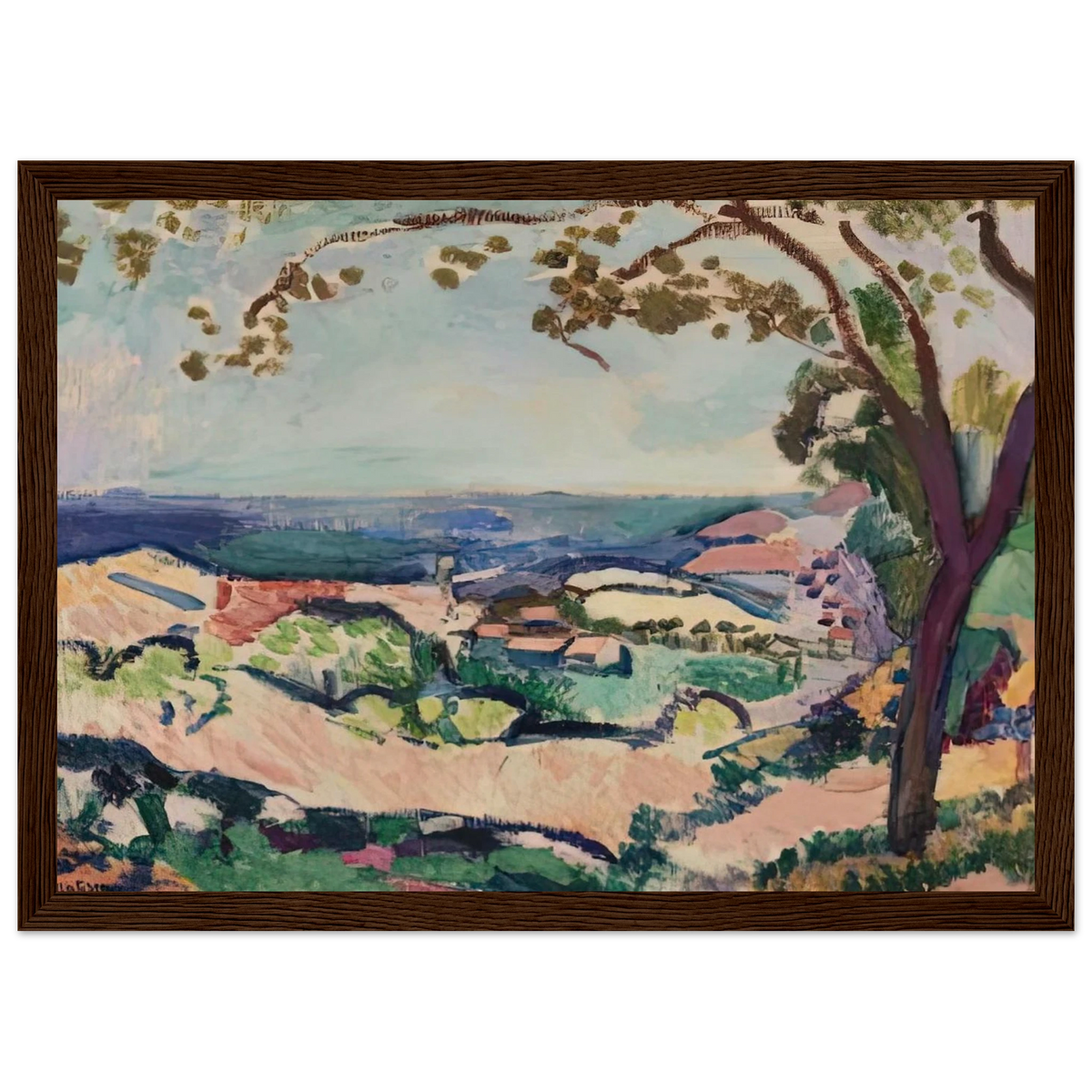 COLLIOURE LANDSCAPE 1906 Framed Poster | Henri Matisse Framed Prints Wall Art | Henri Matisse Print