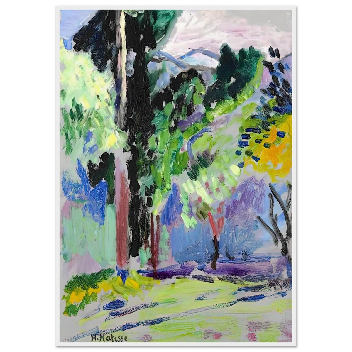 PAYSAGE A COLLIOURE 1905 Framed Poster | Henri Matisse Framed Prints Wall Art | Henri Matisse Print