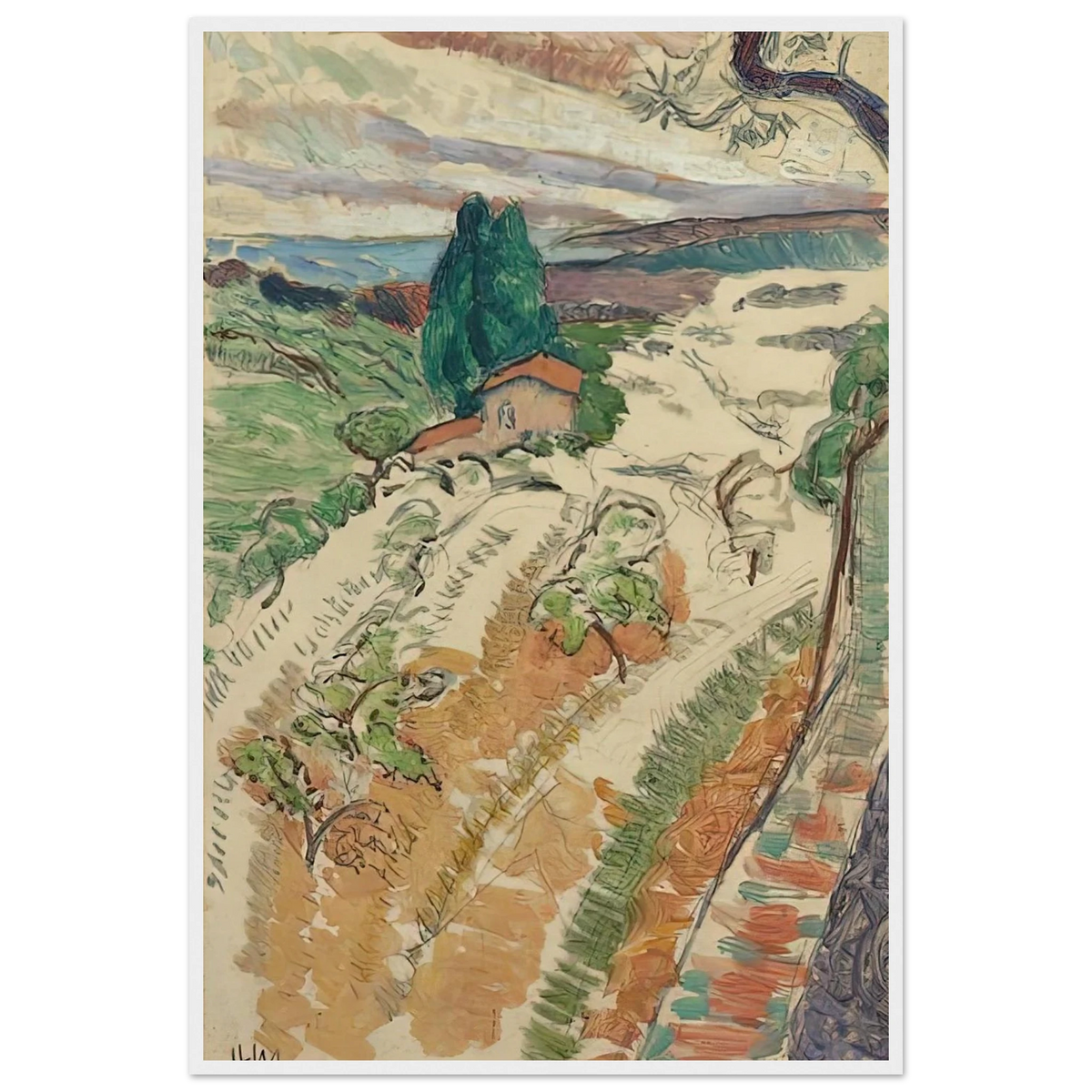 PAYSAGE ST TROPEZ 1904 Framed Poster | Henri Matisse Framed Prints Wall Art | Henri Matisse Print