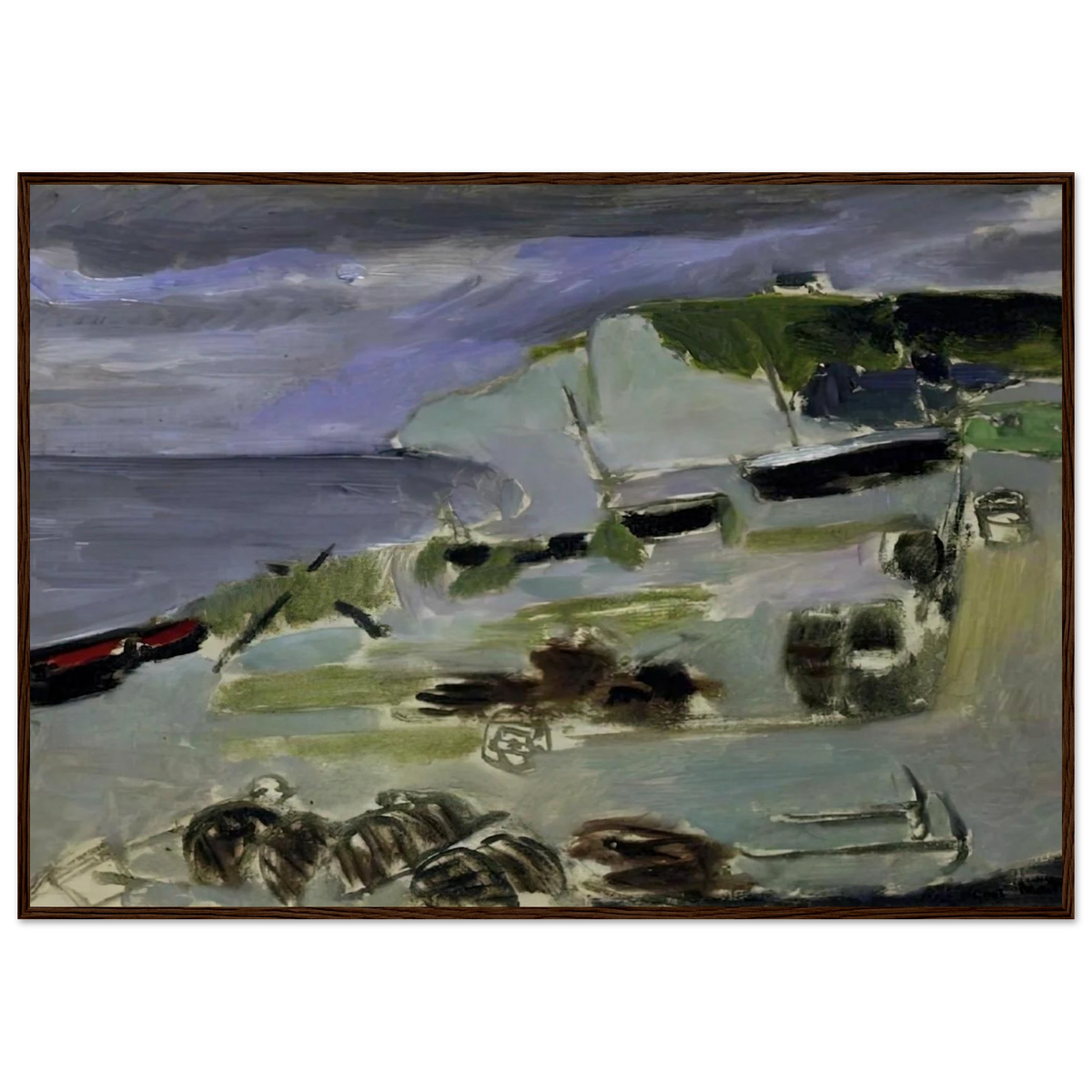 BOATS ON THE BEACH ETRETAT 1920 Framed Poster | Henri Matisse Framed Prints Wall Art | Henri Matisse Print