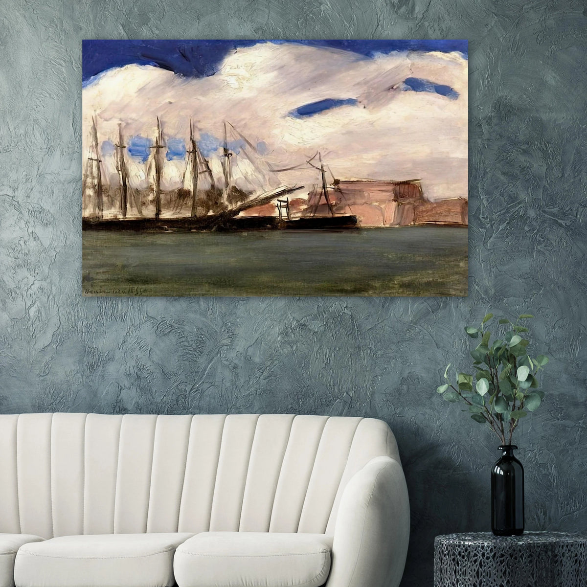 WHITE CLOUDS THE OLD PORT OF MARSEILLE 1918 Poster | Henri Matisse Poster | Henri Matisse Print