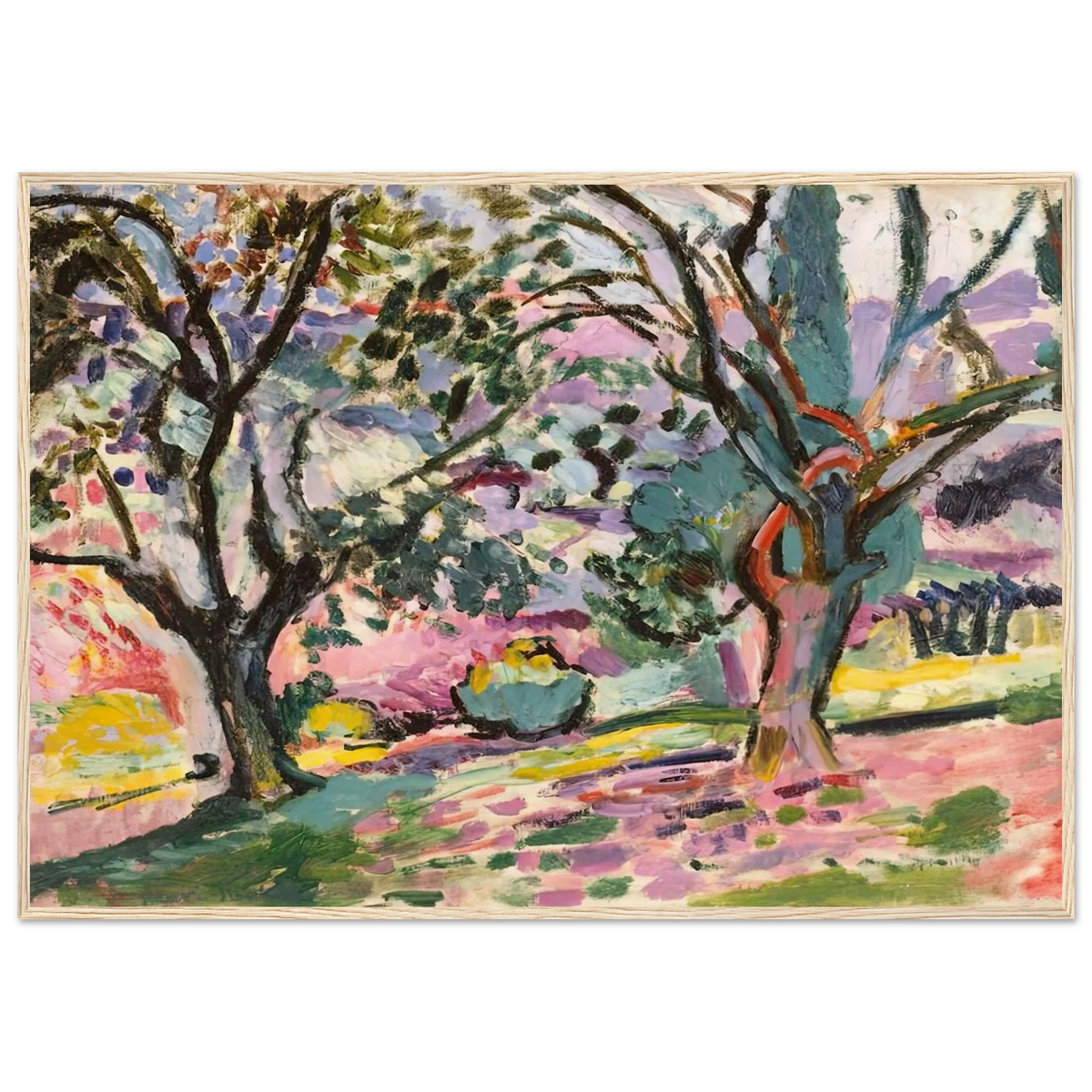OLIVE TREES AT COLLIOURE 1906 Framed Poster | Henri Matisse Framed Prints Wall Art | Henri Matisse Print