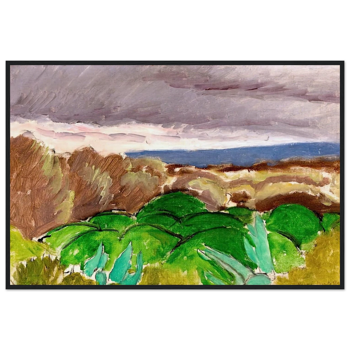 CAGNES LANDSCAPE IN STORMY WEATHER 1917 Framed Poster | Henri Matisse Framed Prints Wall Art | Henri Matisse Print