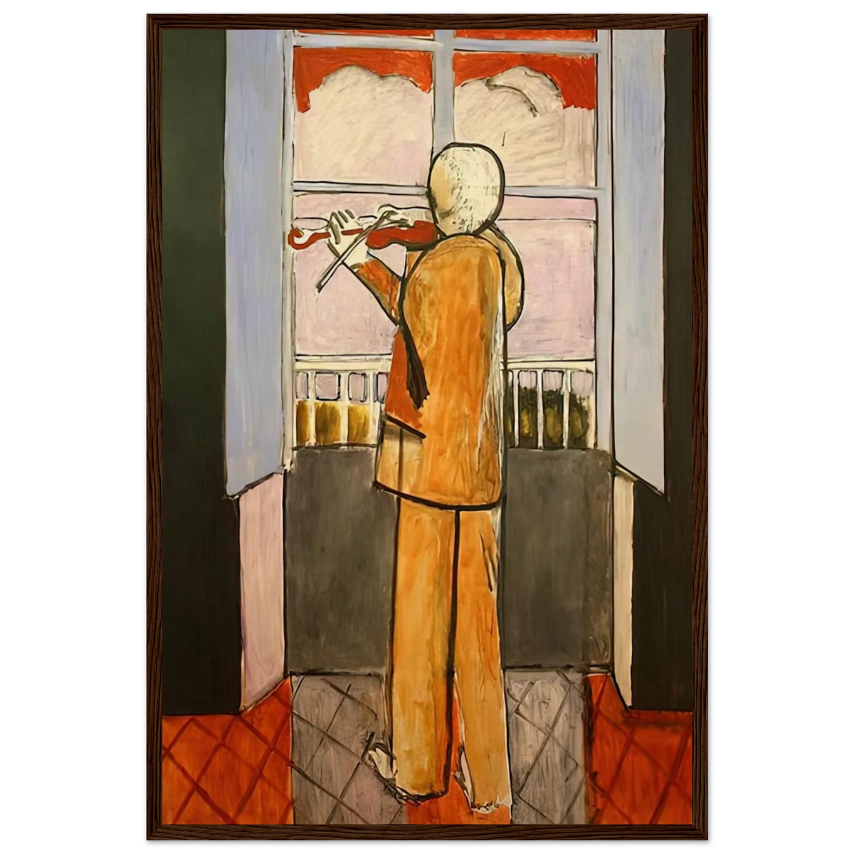 THE VIOLINIST AT THE WINDOW 1918 Framed Poster | Henri Matisse Framed Prints Wall Art | Henri Matisse Print