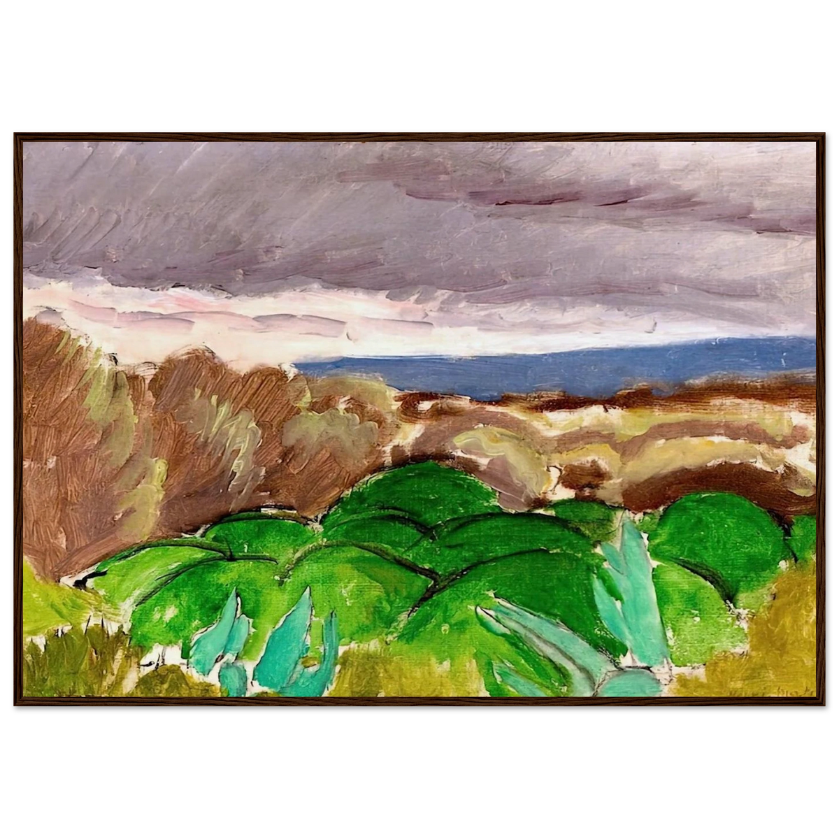 CAGNES LANDSCAPE IN STORMY WEATHER 1917 Framed Poster | Henri Matisse Framed Prints Wall Art | Henri Matisse Print