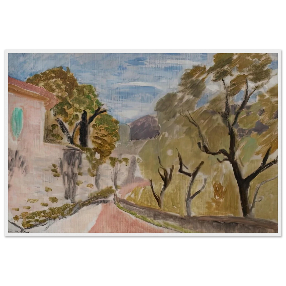 PAYSAGE OU RUE DANS LE MIDI 1918 Framed Poster | Henri Matisse Framed Prints Wall Art | Henri Matisse Print