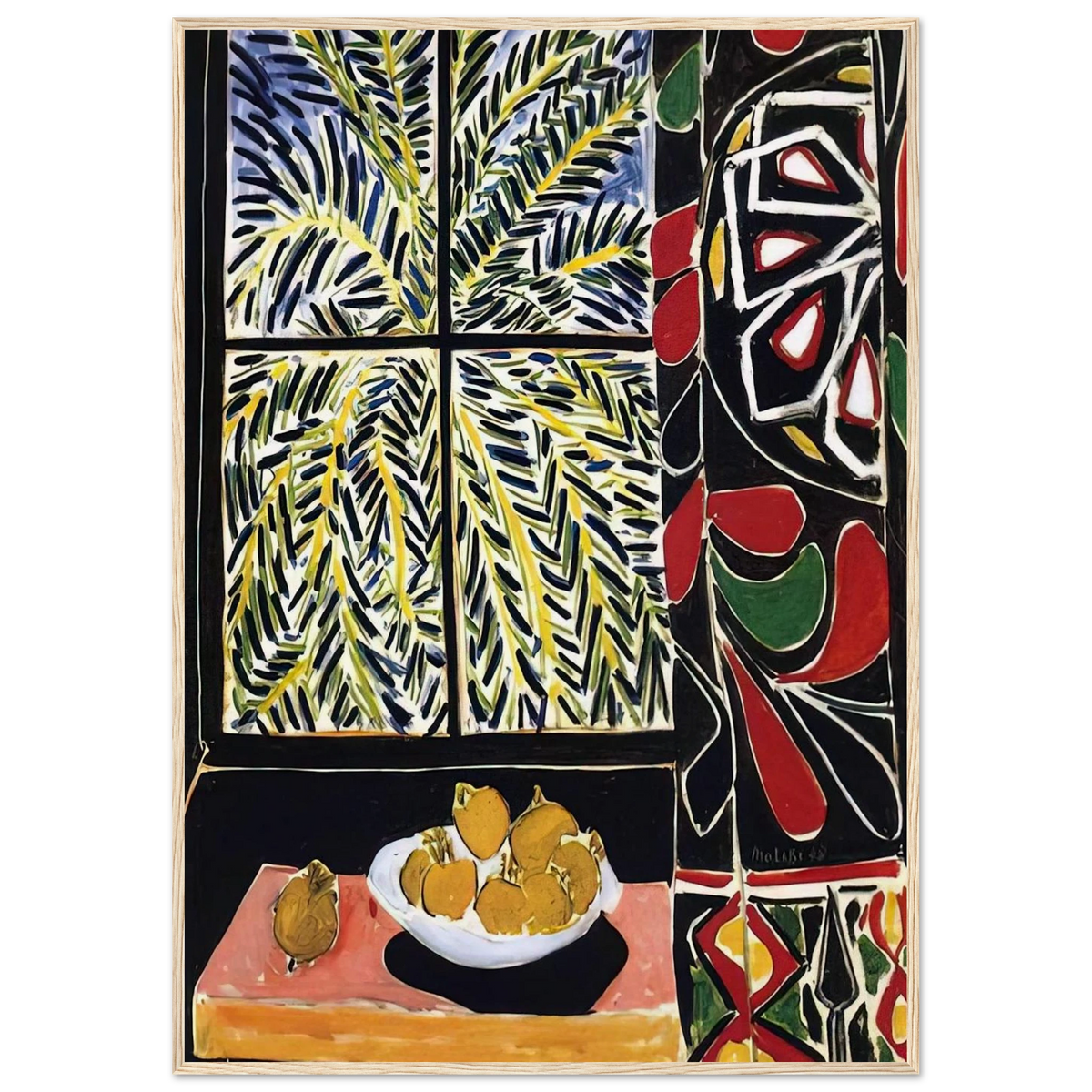 INTERIOR WITH EGYPTIAN CURTAIN 1948 Framed Poster | Henri Matisse Framed Prints Wall Art | Henri Matisse Print
