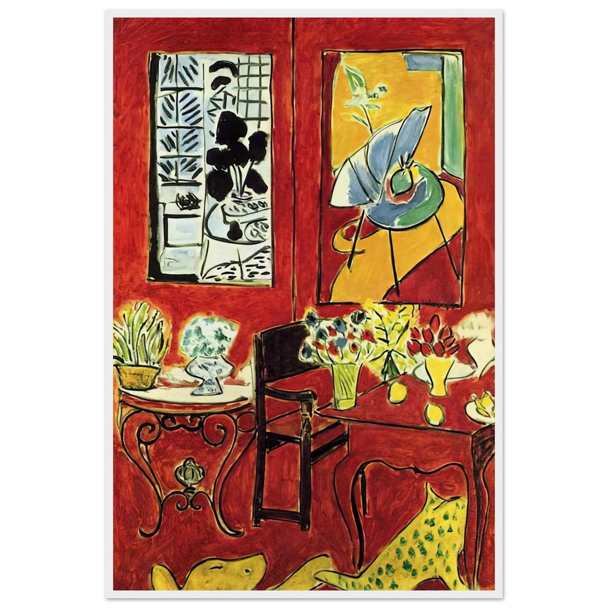 LARGE RED INTERIOR 1948 Framed Poster | Henri Matisse Framed Prints Wall Art | Henri Matisse Print