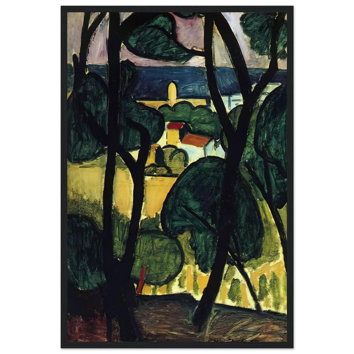 VIEW OF COLLIOURE Framed Poster | Henri Matisse Framed Prints Wall Art | Henri Matisse Print