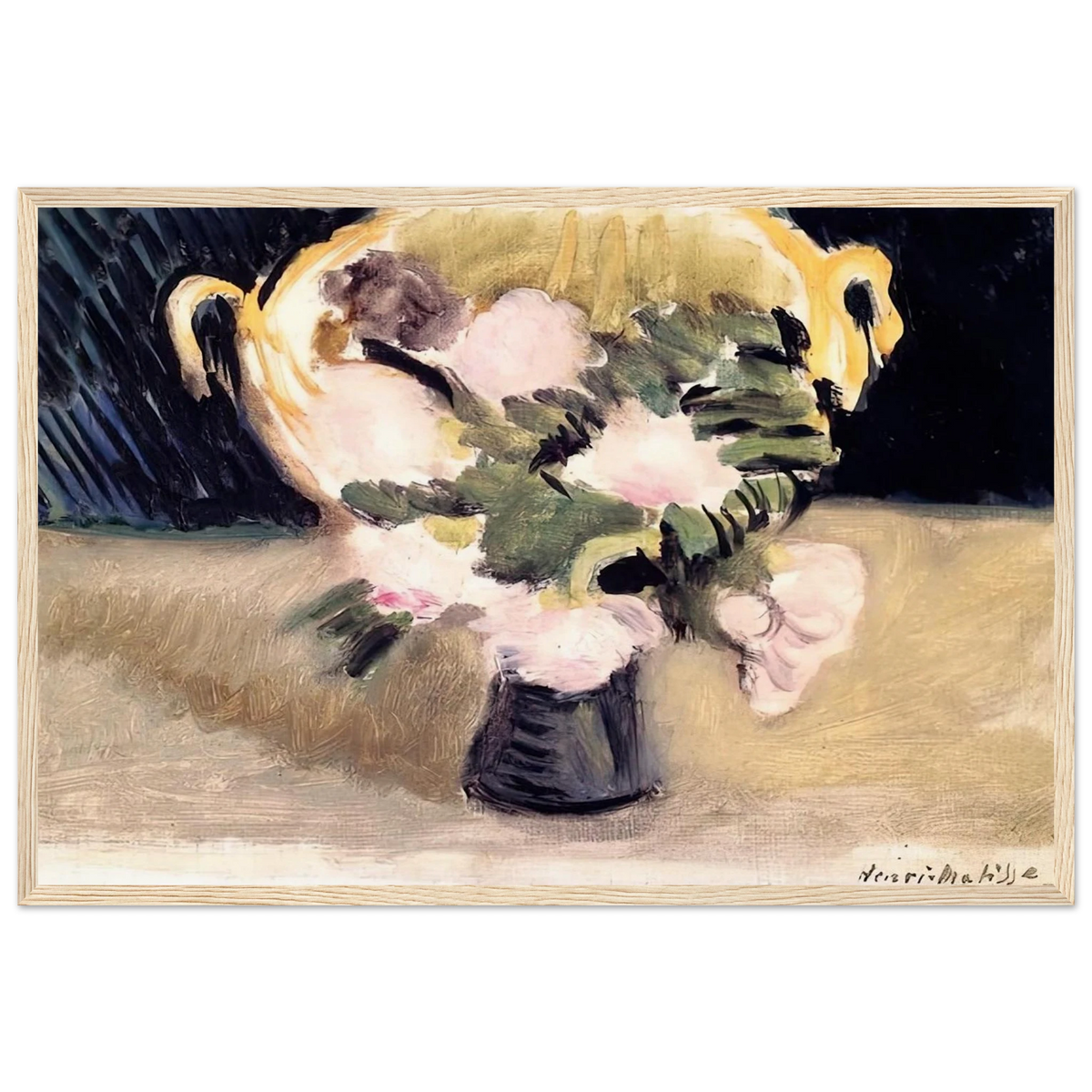 FLOWERS 1919 Framed Poster | Henri Matisse Framed Prints Wall Art | Henri Matisse Print