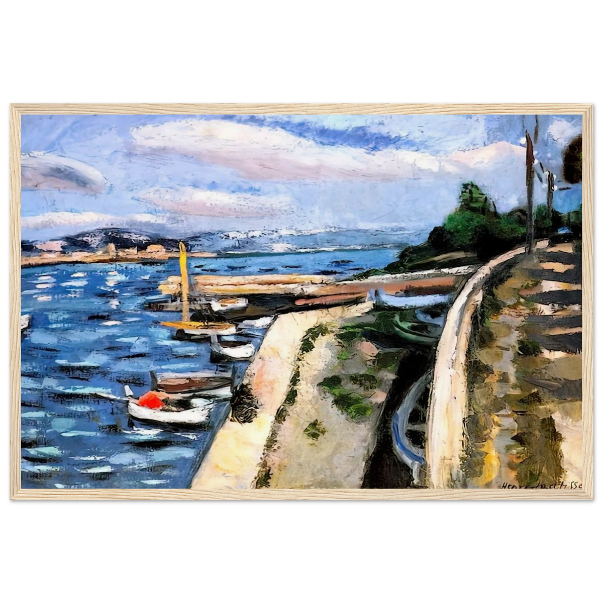 VIEW OF ANTIBES 1925 Framed Poster | Henri Matisse Framed Prints Wall Art | Henri Matisse Print