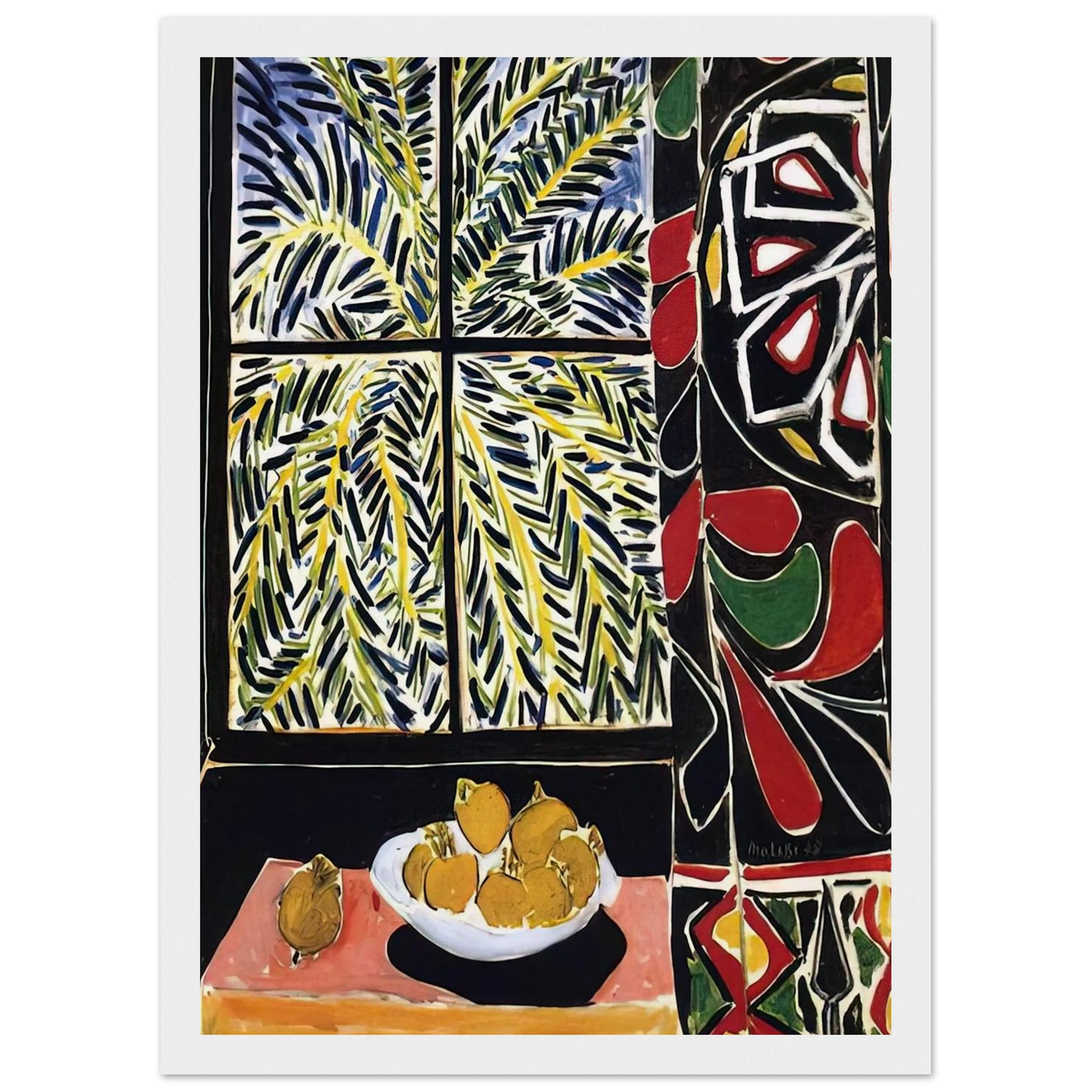 INTERIOR WITH EGYPTIAN CURTAIN 1948 Framed Poster | Henri Matisse Framed Prints Wall Art | Henri Matisse Print