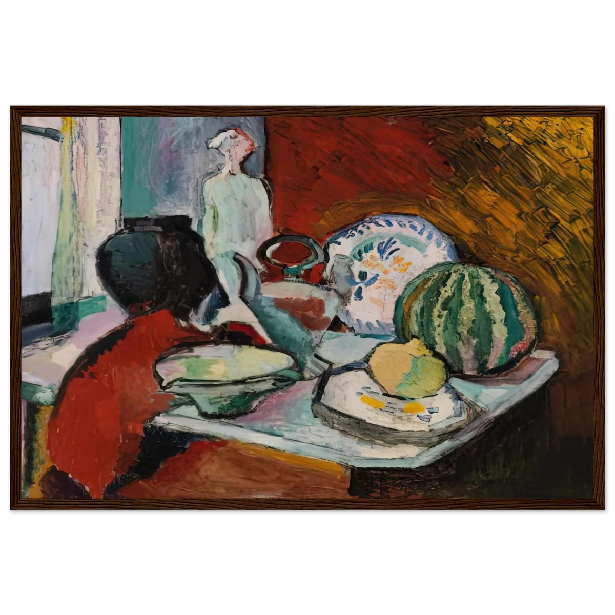 DISHES AND MELON 1907 Framed Poster | Henri Matisse Framed Prints Wall Art | Henri Matisse Print