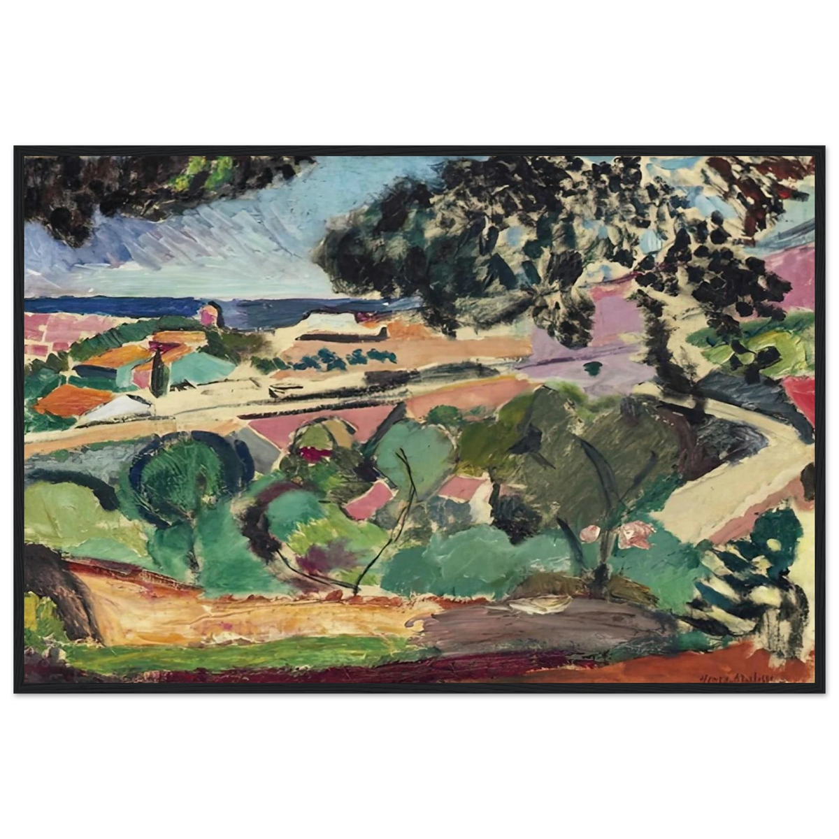 PAYSAGE DE COLLIOURE 1907 Framed Poster | Henri Matisse Framed Prints Wall Art | Henri Matisse Print
