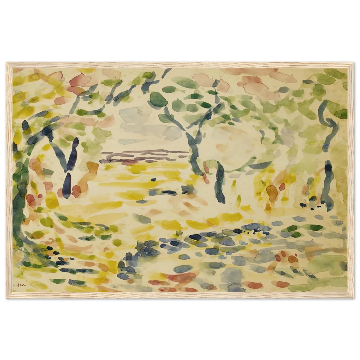 ETUDE POUR LE BONHEUR DE VIVRE 1905 Framed Poster | Henri Matisse Framed Prints Wall Art | Henri Matisse Print