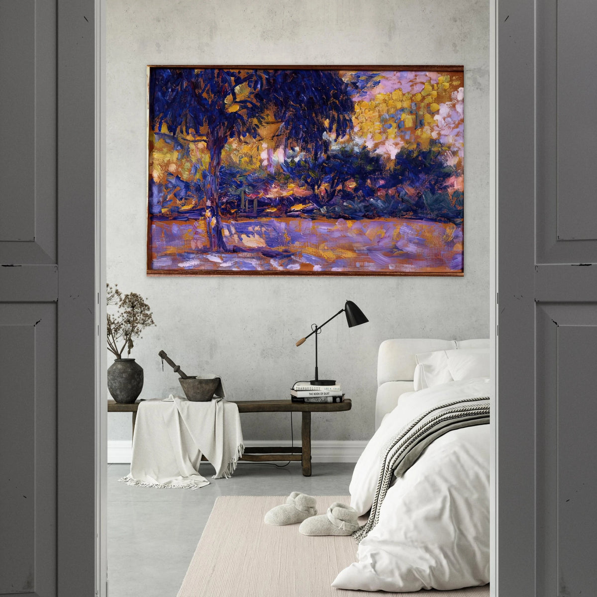 LANDSCAPE WITH EUCALYPTUS TREES AND RIVER TREES IN FRONT OF A RIVER 1908 Poster | Henri Matisse Poster | Henri Matisse Print
