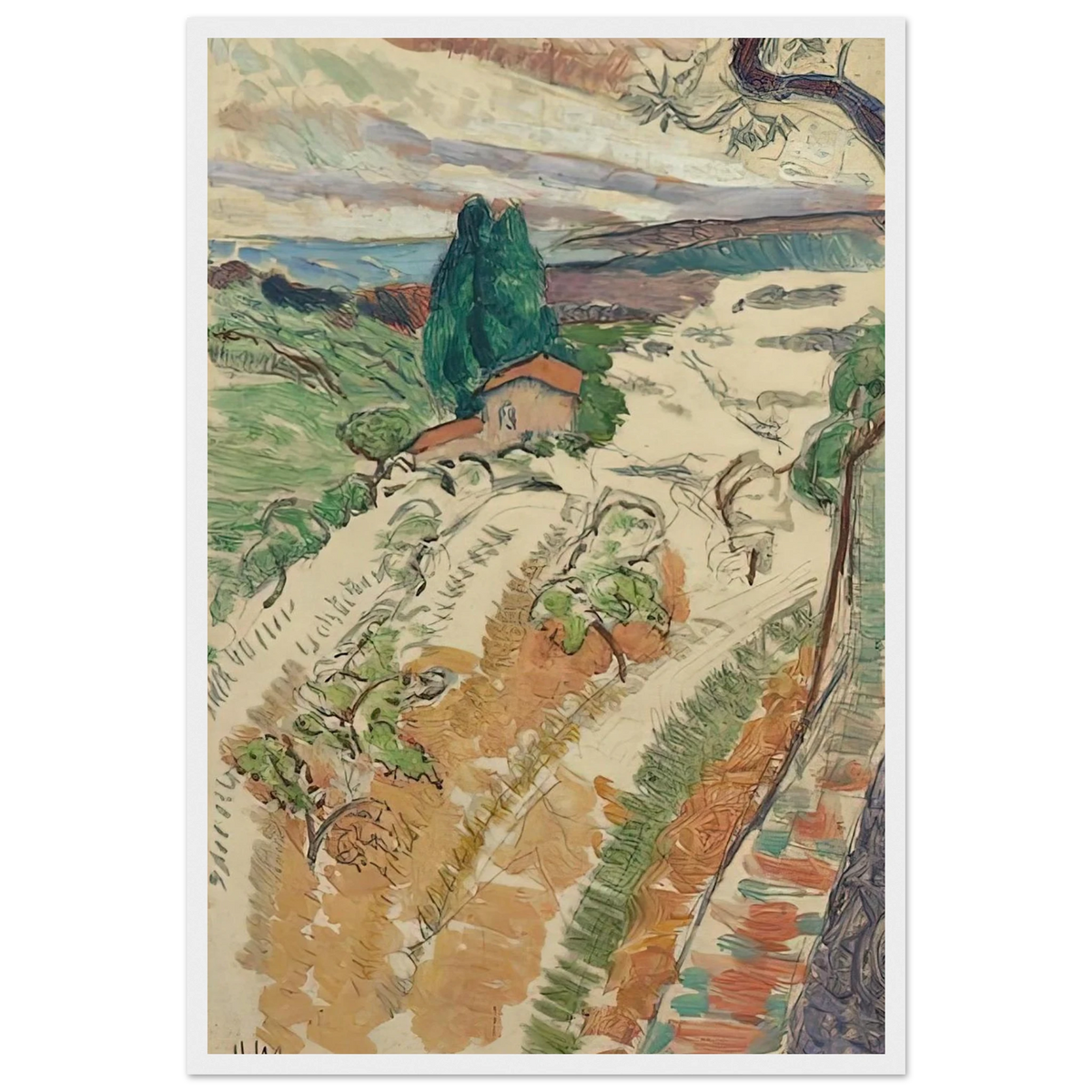 PAYSAGE ST TROPEZ 1904 Framed Poster | Henri Matisse Framed Prints Wall Art | Henri Matisse Print