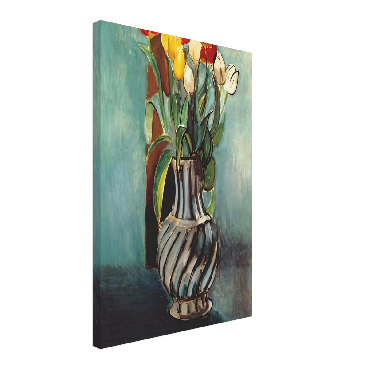 ME MYSELF STENDHAL VASE OF TULIPS 1914 Canvas | Henri Matisse Canvas | Henri Matisse Print