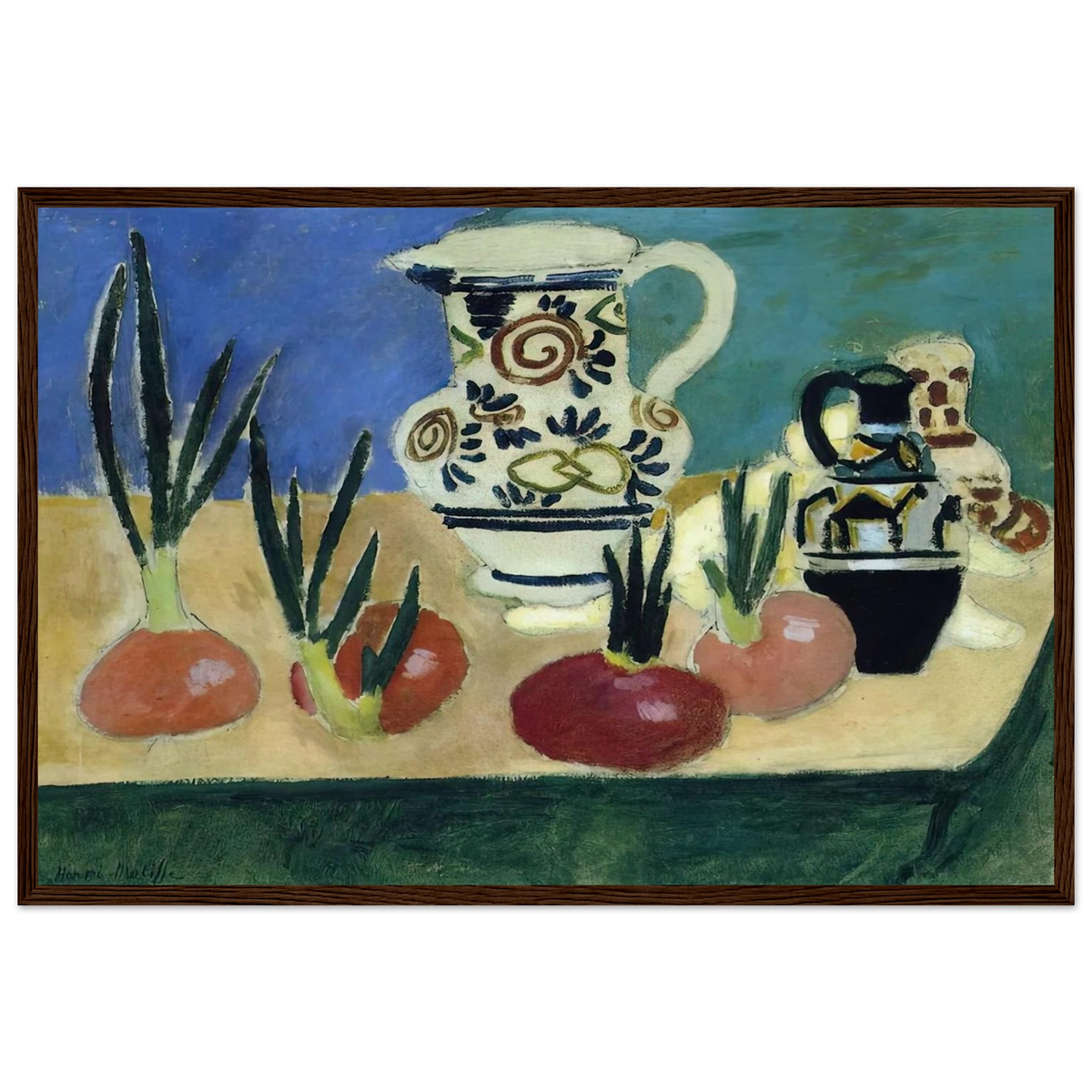 THE RED ONIONS 1906 Framed Poster | Henri Matisse Framed Prints Wall Art | Henri Matisse Print