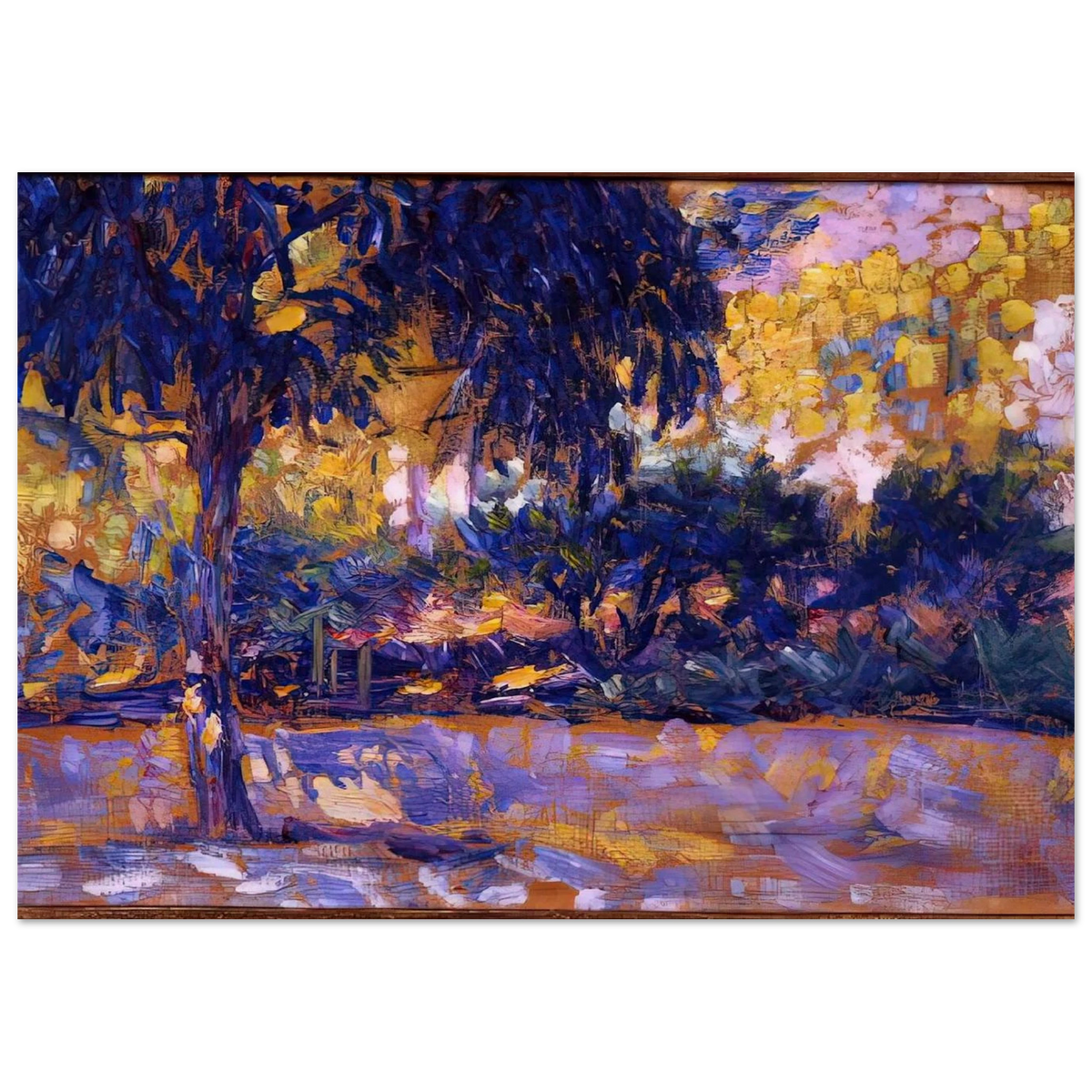 LANDSCAPE WITH EUCALYPTUS TREES AND RIVER TREES IN FRONT OF A RIVER 1908 Poster | Henri Matisse Poster | Henri Matisse Print