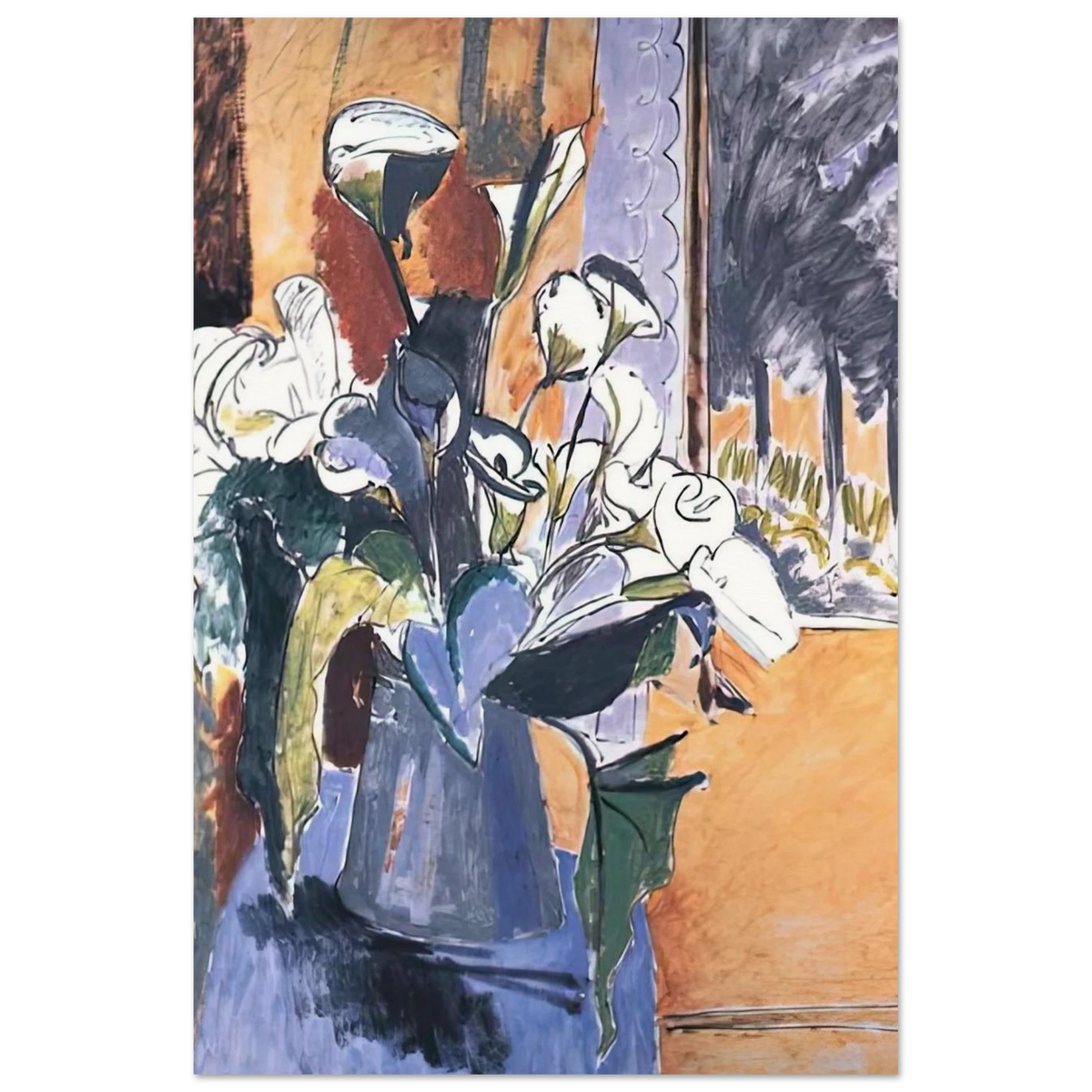 FLOWERS ON THE WINDOWSILL 1913 Poster | Henri Matisse Poster | Henri Matisse Print