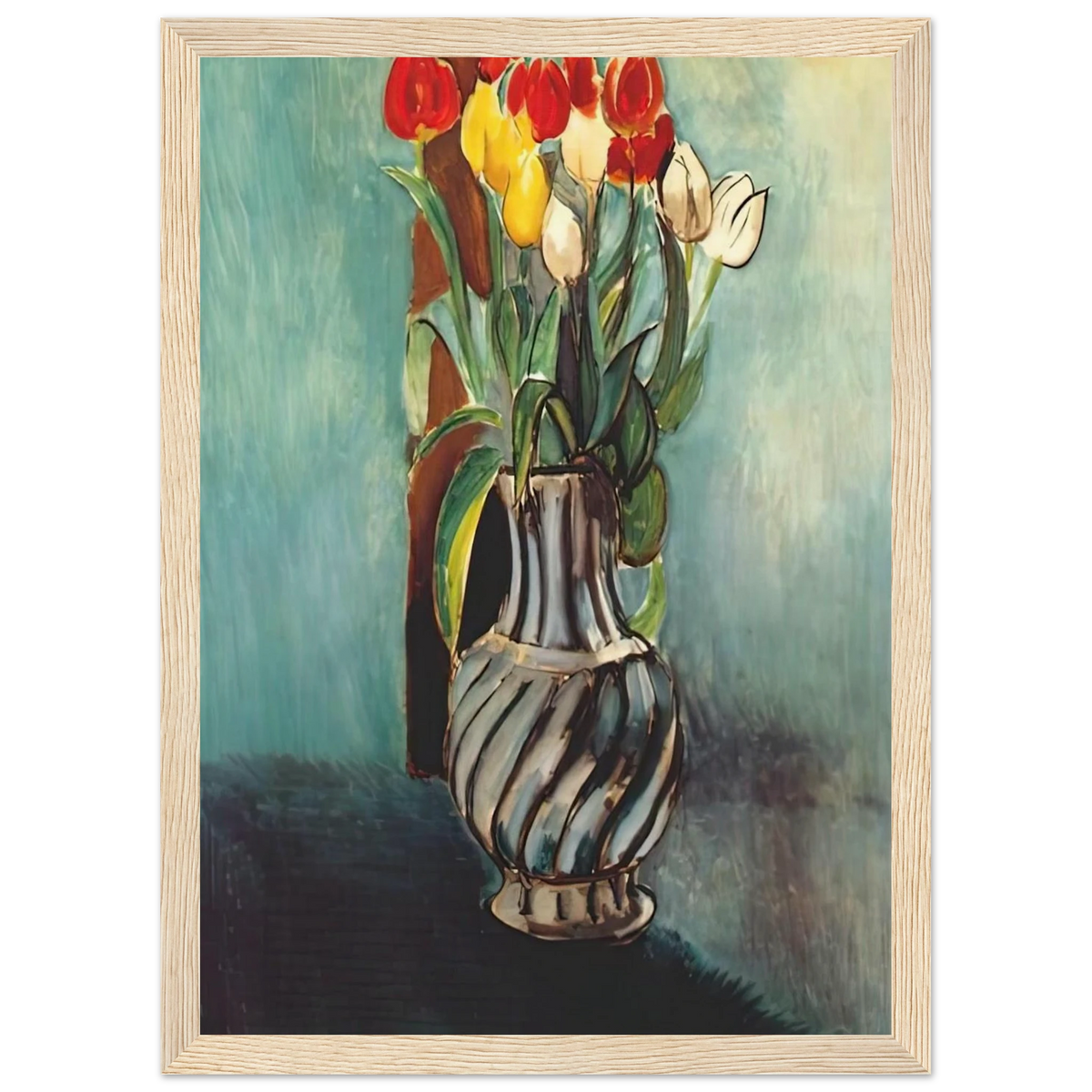 ME MYSELF STENDHAL VASE OF TULIPS 1914 Framed Poster | Henri Matisse Framed Prints Wall Art | Henri Matisse Print