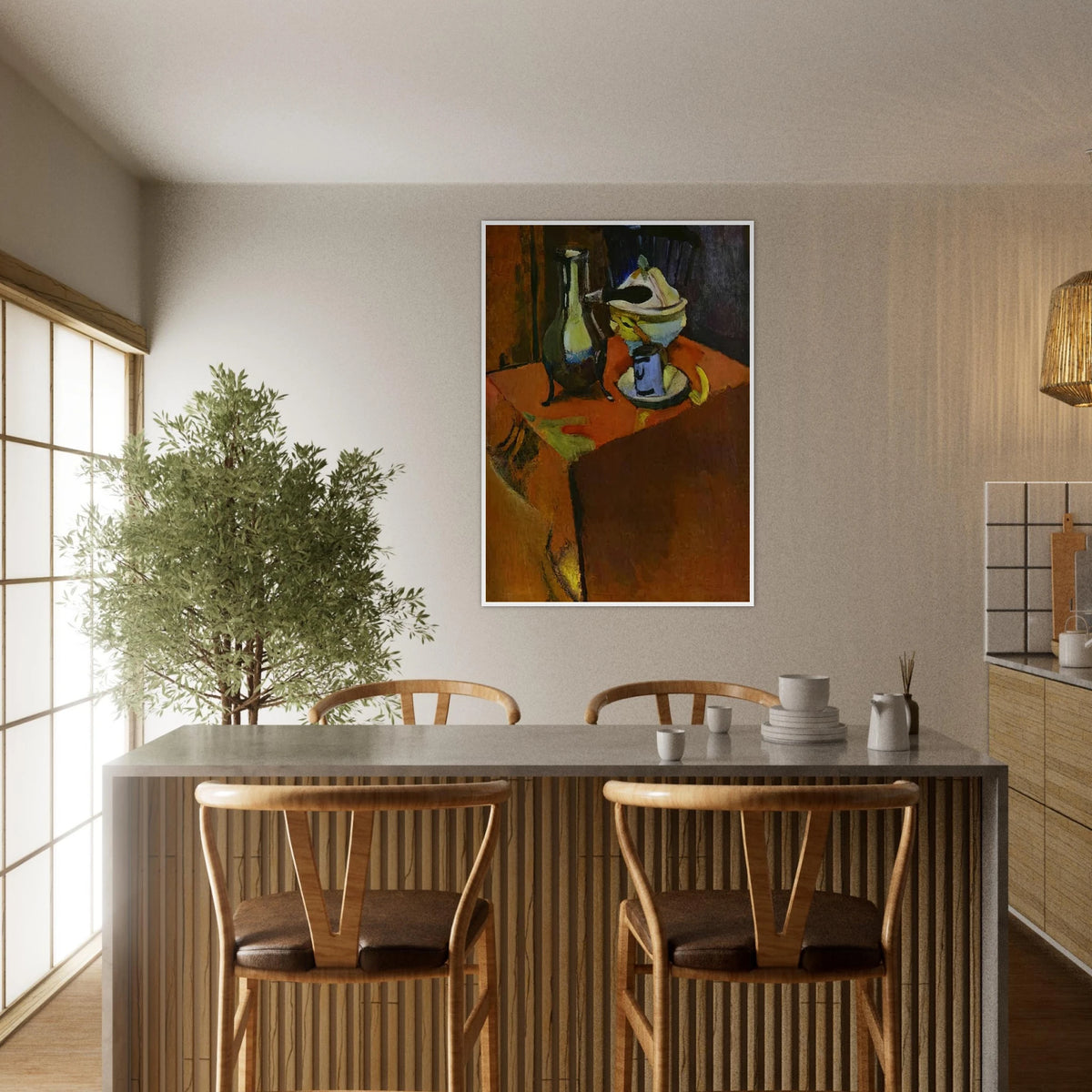DISHES ON A TABLE 1900 Framed Poster | Henri Matisse Framed Prints Wall Art | Henri Matisse Print