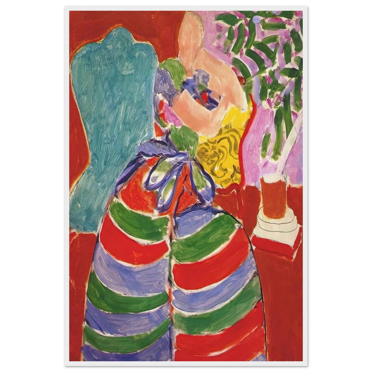 THE STRIPED DRESS 1938 Framed Poster | Henri Matisse Framed Prints Wall Art | Henri Matisse Print