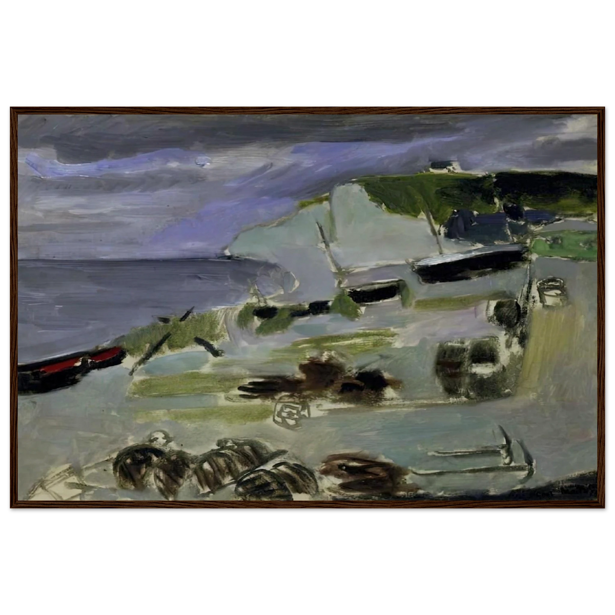 BOATS ON THE BEACH ETRETAT 1920 Framed Poster | Henri Matisse Framed Prints Wall Art | Henri Matisse Print
